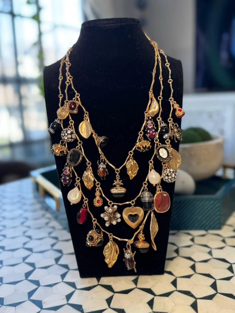 ✨♥️▪️Zara‎ Gold Multi-Charm Necklaces set of 3 with Accents▪️♥️✨
